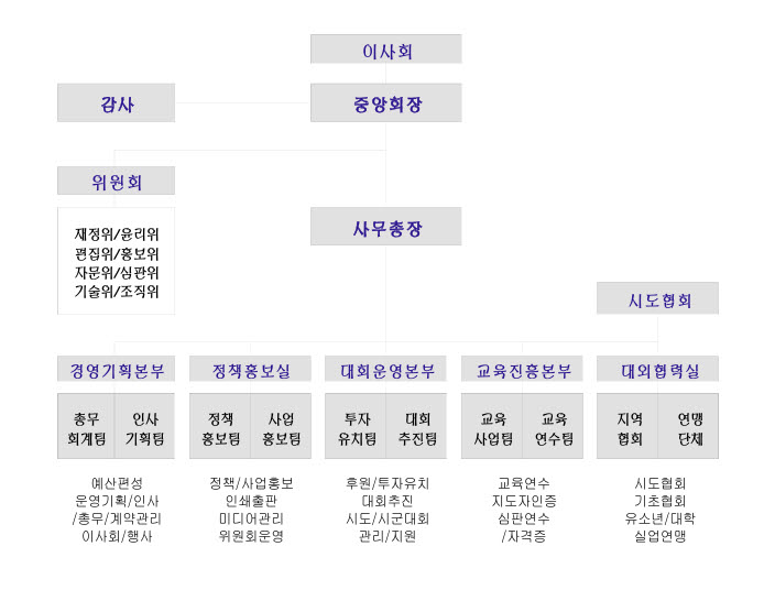 제기차기 협회 조직도